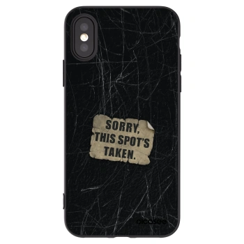 Picasee silikonski črni ovitek za Apple iPhone X/XS - SORRY