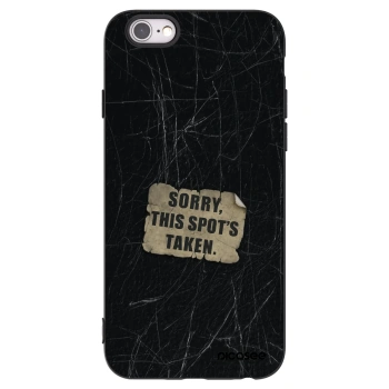 Picasee silikonski črni ovitek za Apple iPhone 6/6S - SORRY