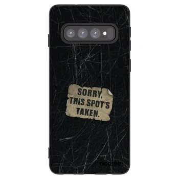 Picasee silikonski črni ovitek za Samsung Galaxy S10 G973 - SORRY