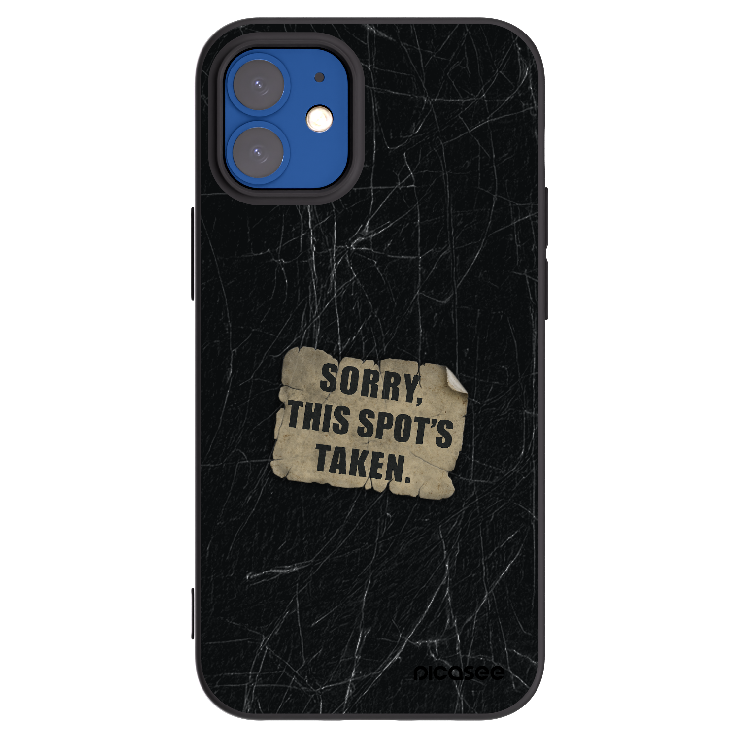 Picasee silikonski črni ovitek za Apple iPhone 12 mini - SORRY