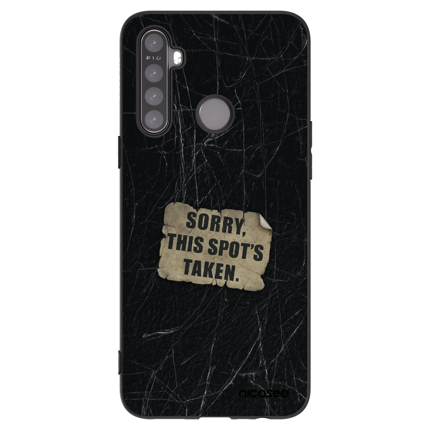 Picasee silikonski črni ovitek za Realme 6i - SORRY