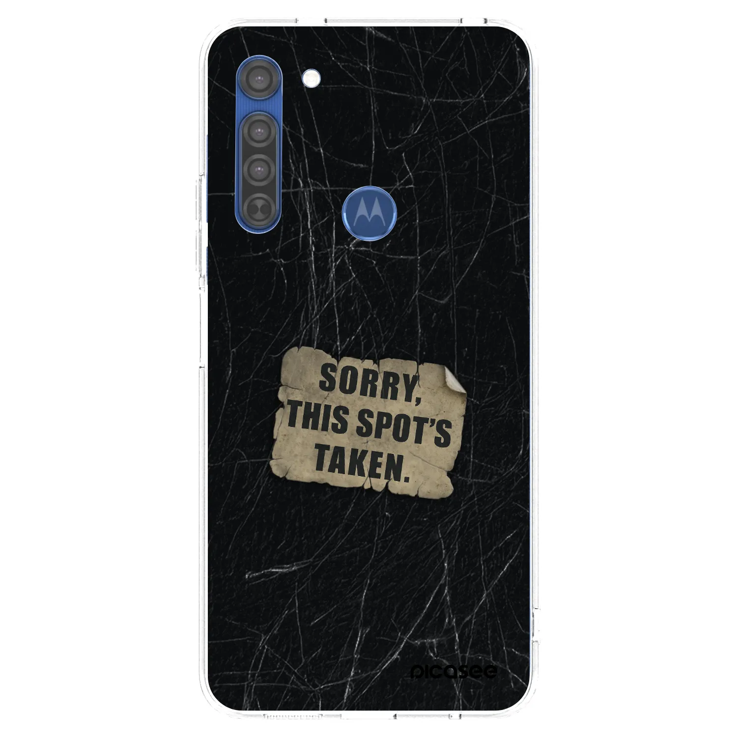 Picasee silikonski prozorni ovitek za Motorola Moto G8 - SORRY