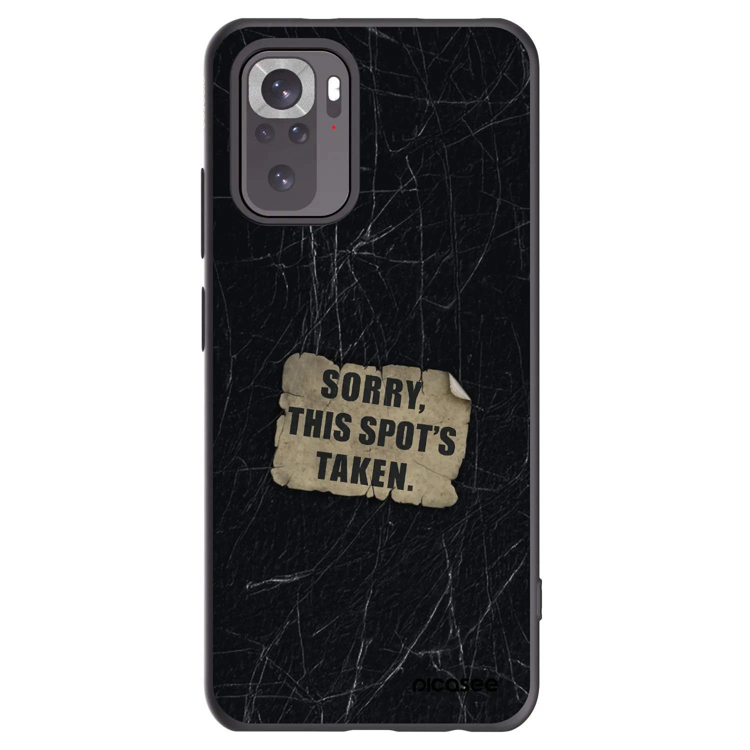 Picasee silikonski črni ovitek za Xiaomi Redmi Note 10 - SORRY