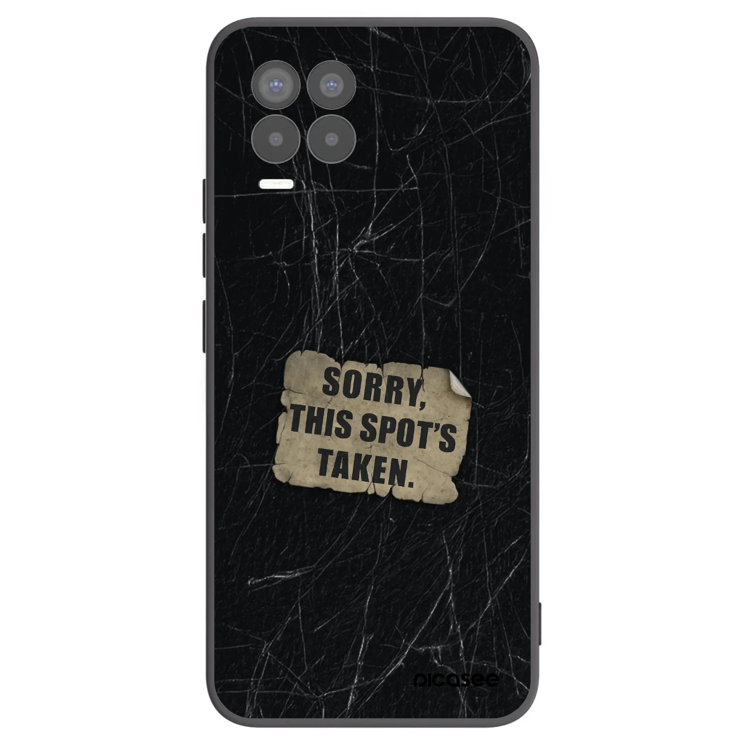 Picasee silikonski črni ovitek za Realme 8 4G - SORRY