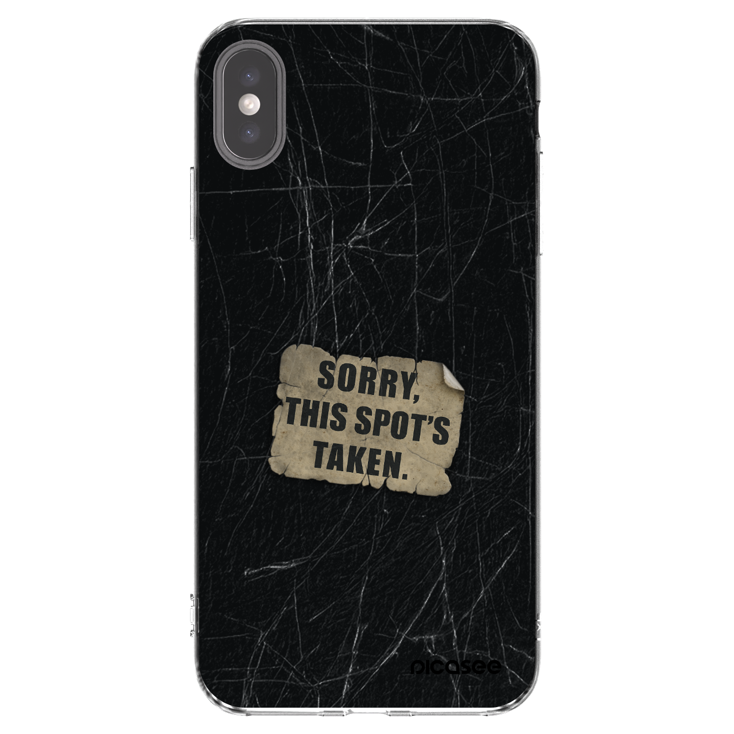 Picasee silikonski prozorni ovitek za Apple iPhone XS Max - SORRY