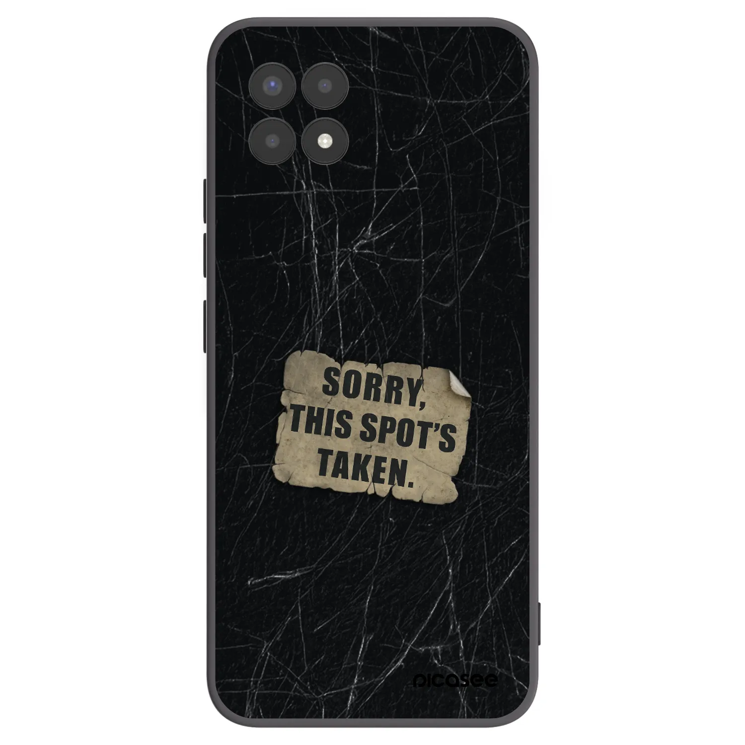 Picasee silikonski črni ovitek za Realme 8i - SORRY