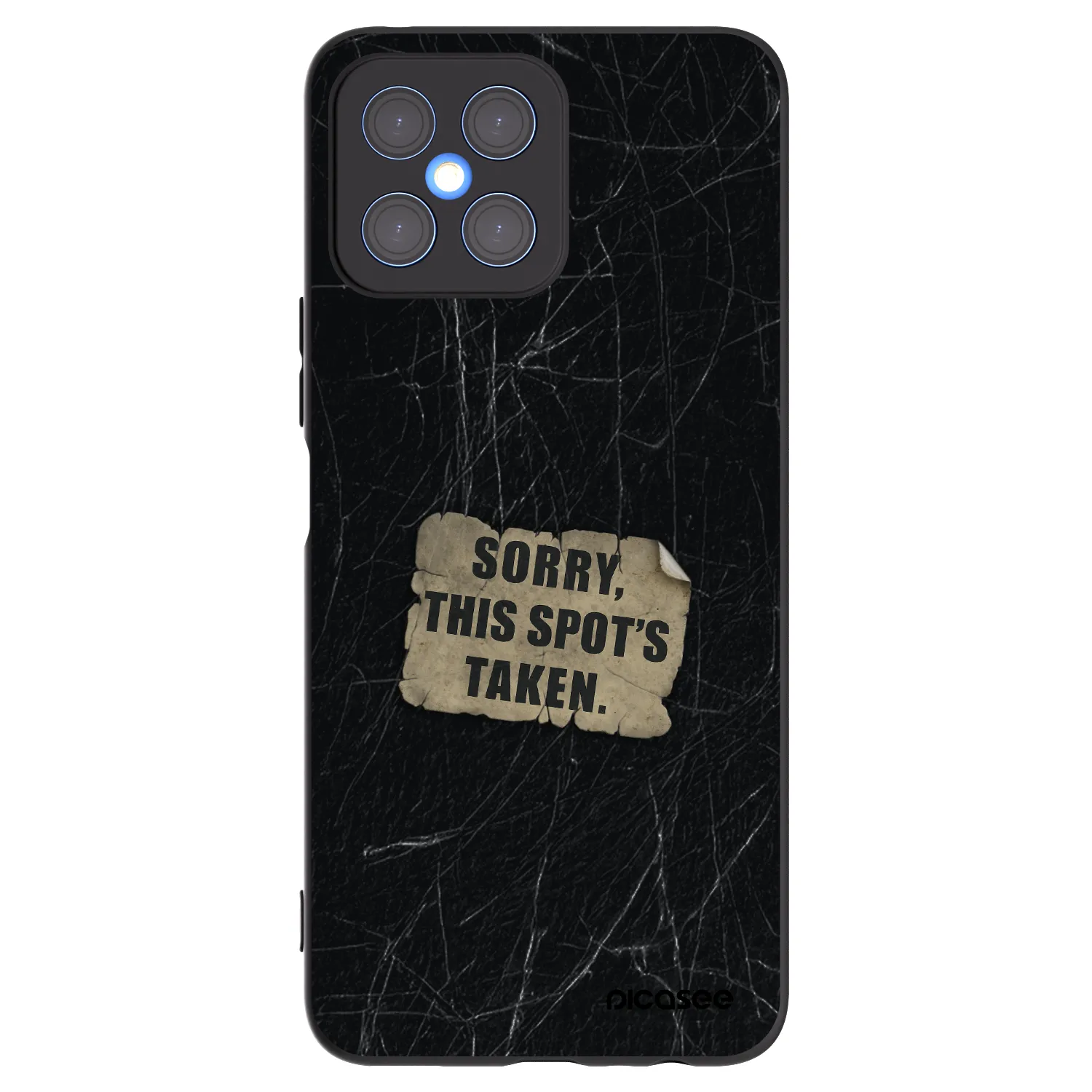 Picasee silikonski črni ovitek za Honor X8 4G - SORRY
