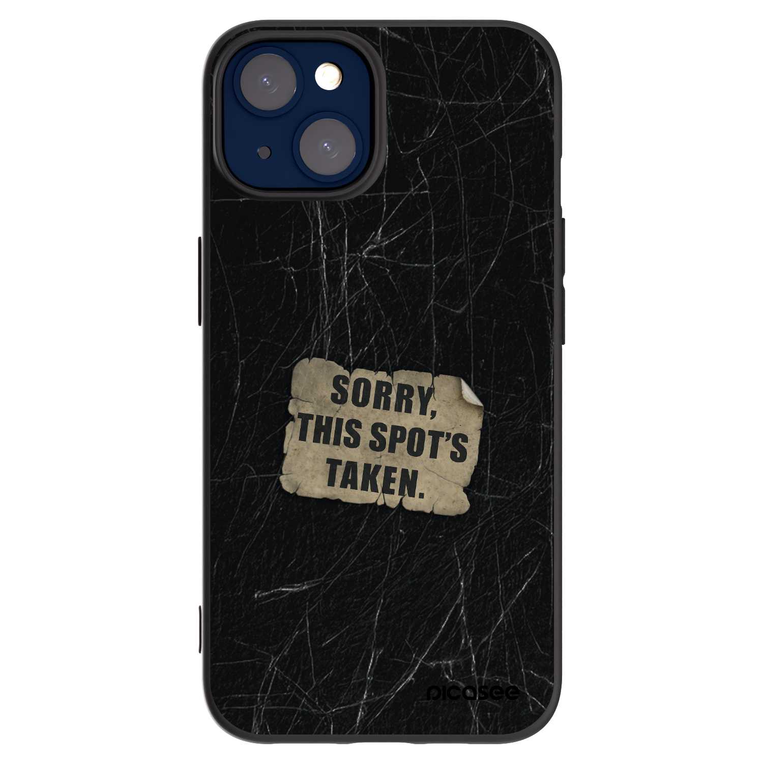 Picasee silikonski črni ovitek za Apple iPhone 14 - SORRY