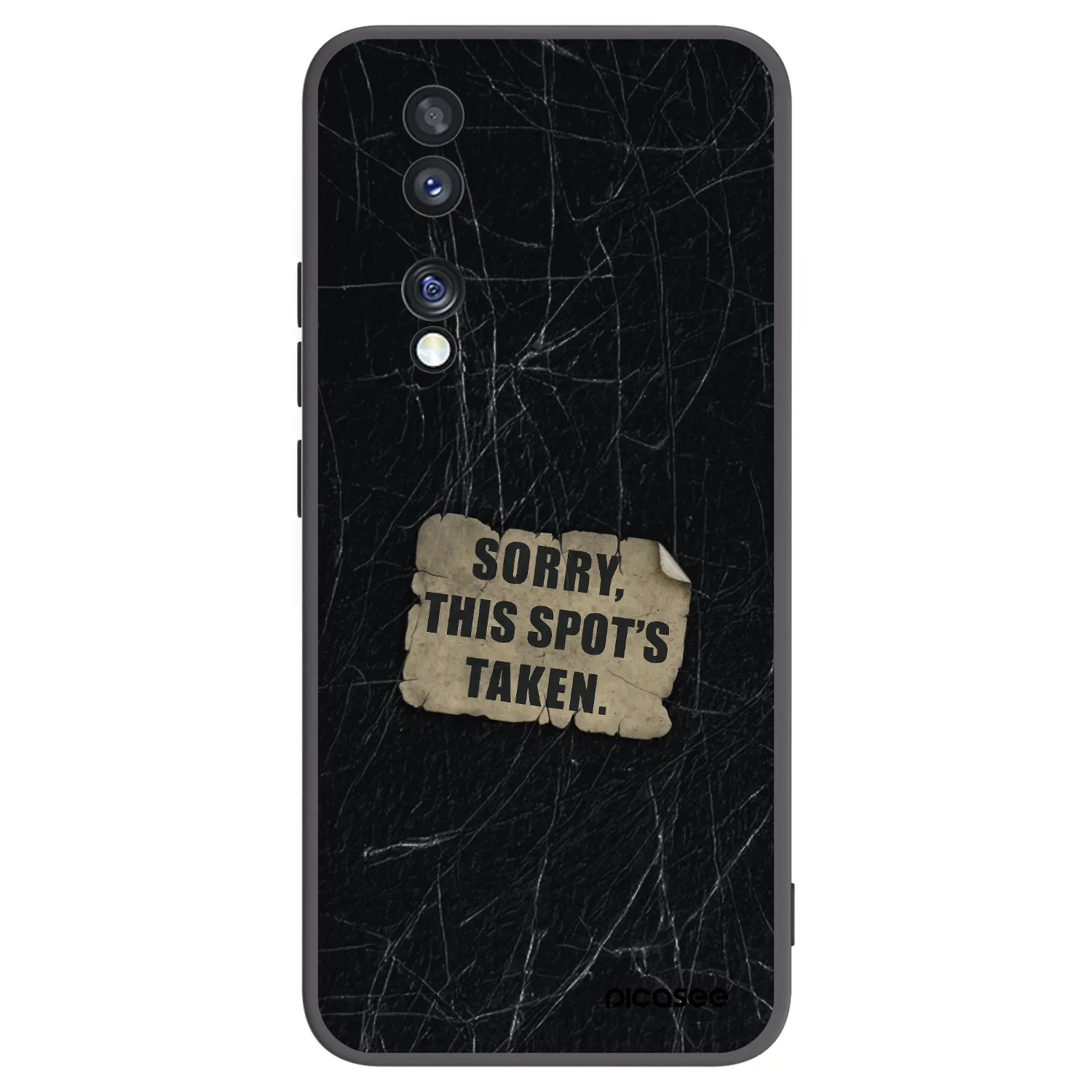 Picasee silikonski črni ovitek za Honor 70 - SORRY