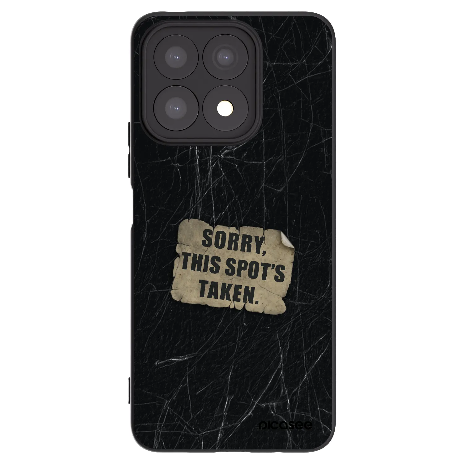 Picasee silikonski črni ovitek za Honor X8a - SORRY