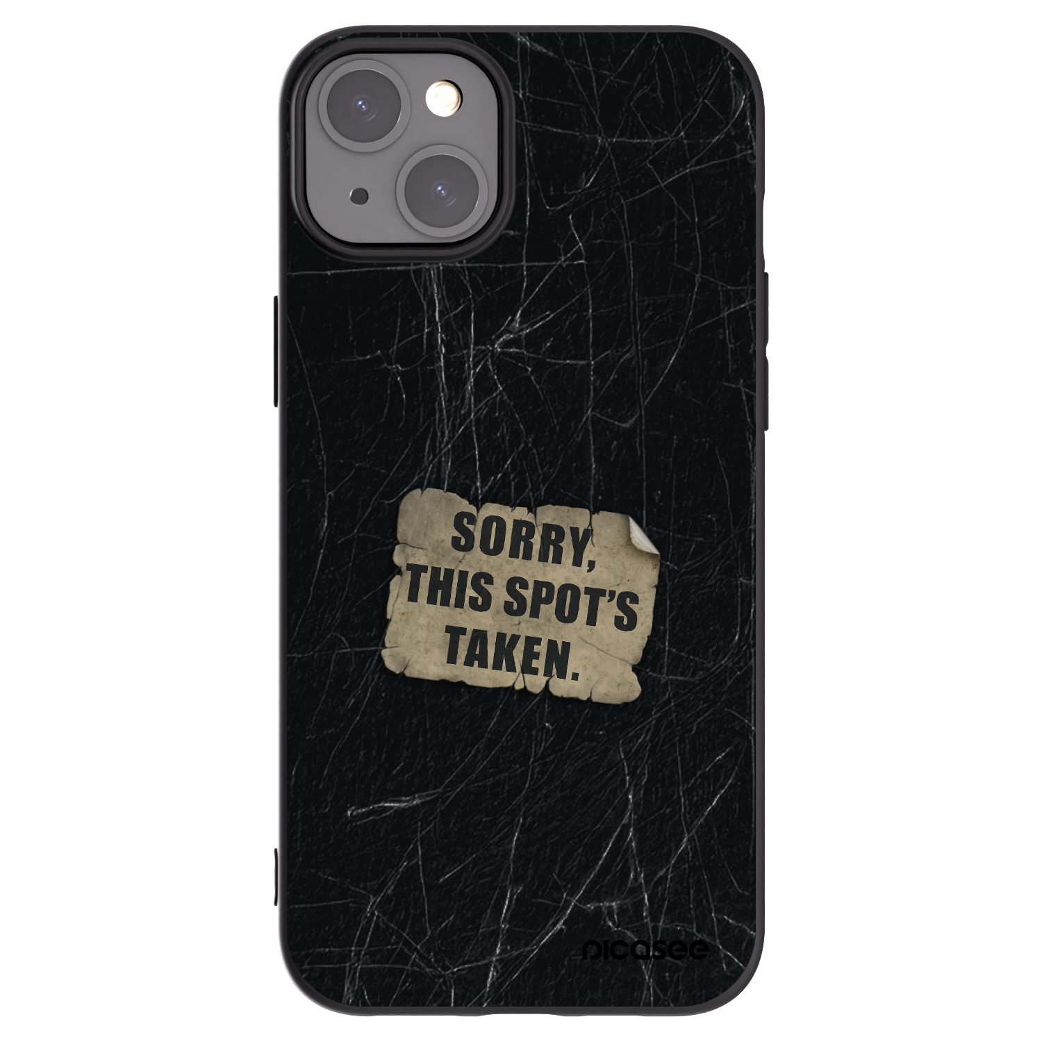 Picasee silikonski črni ovitek za Apple iPhone 15 Plus - SORRY