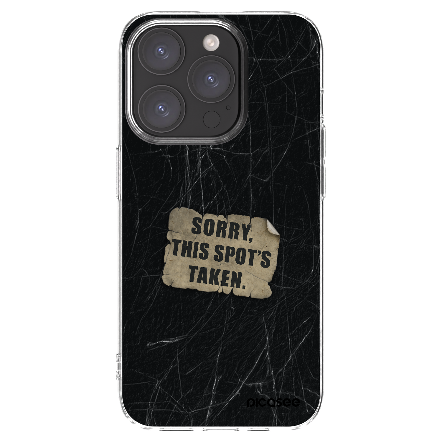 Picasee silikonski prozorni ovitek za Apple iPhone 15 Pro - SORRY