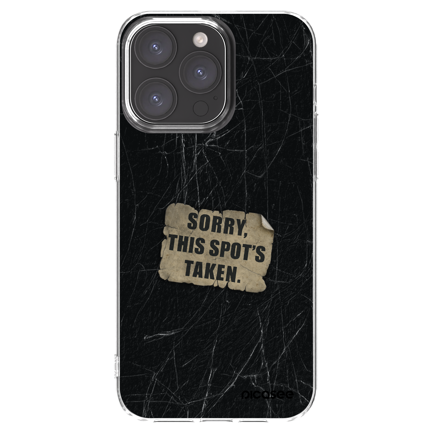Picasee silikonski prozorni ovitek za Apple iPhone 15 Pro Max - SORRY