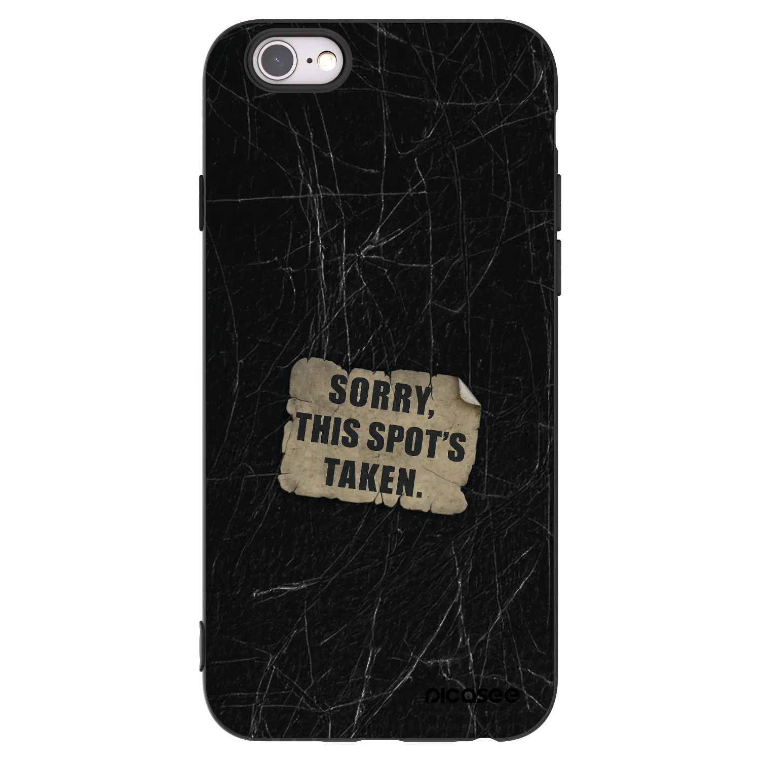 Picasee silikonski črni ovitek za Apple iPhone 6/6S - SORRY