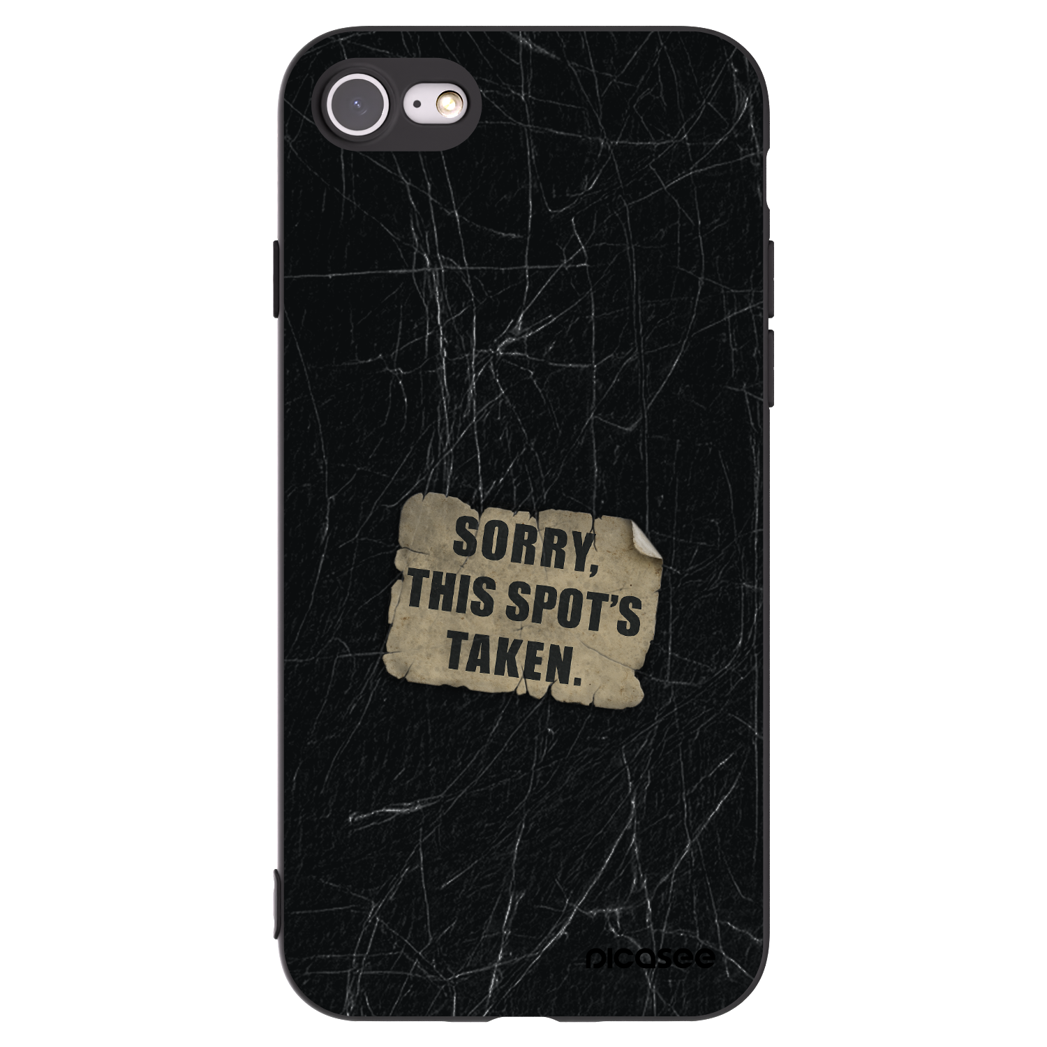 Picasee silikonski črni ovitek za Apple iPhone 8 - SORRY