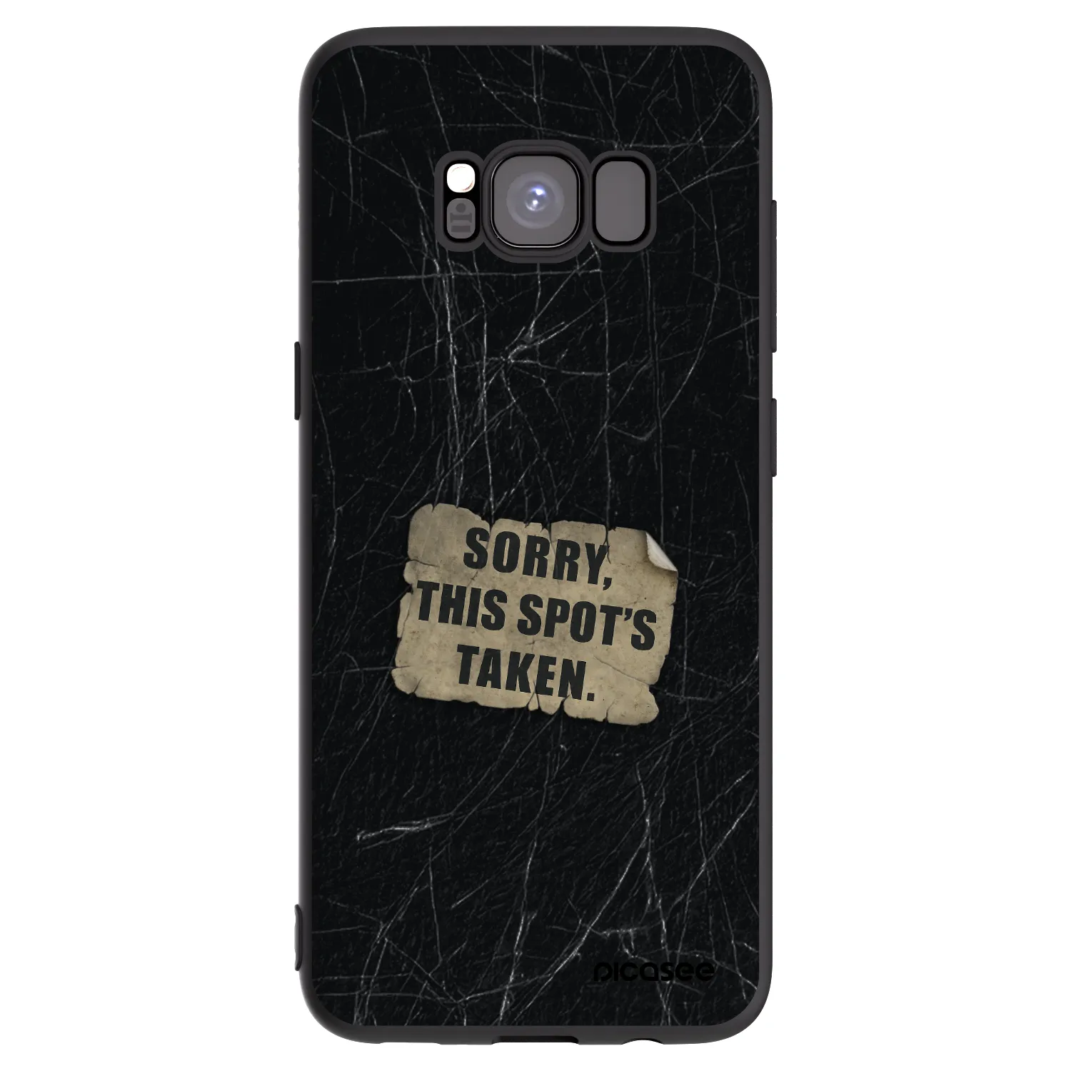 Picasee silikonski črni ovitek za Samsung Galaxy S8 G950F - SORRY