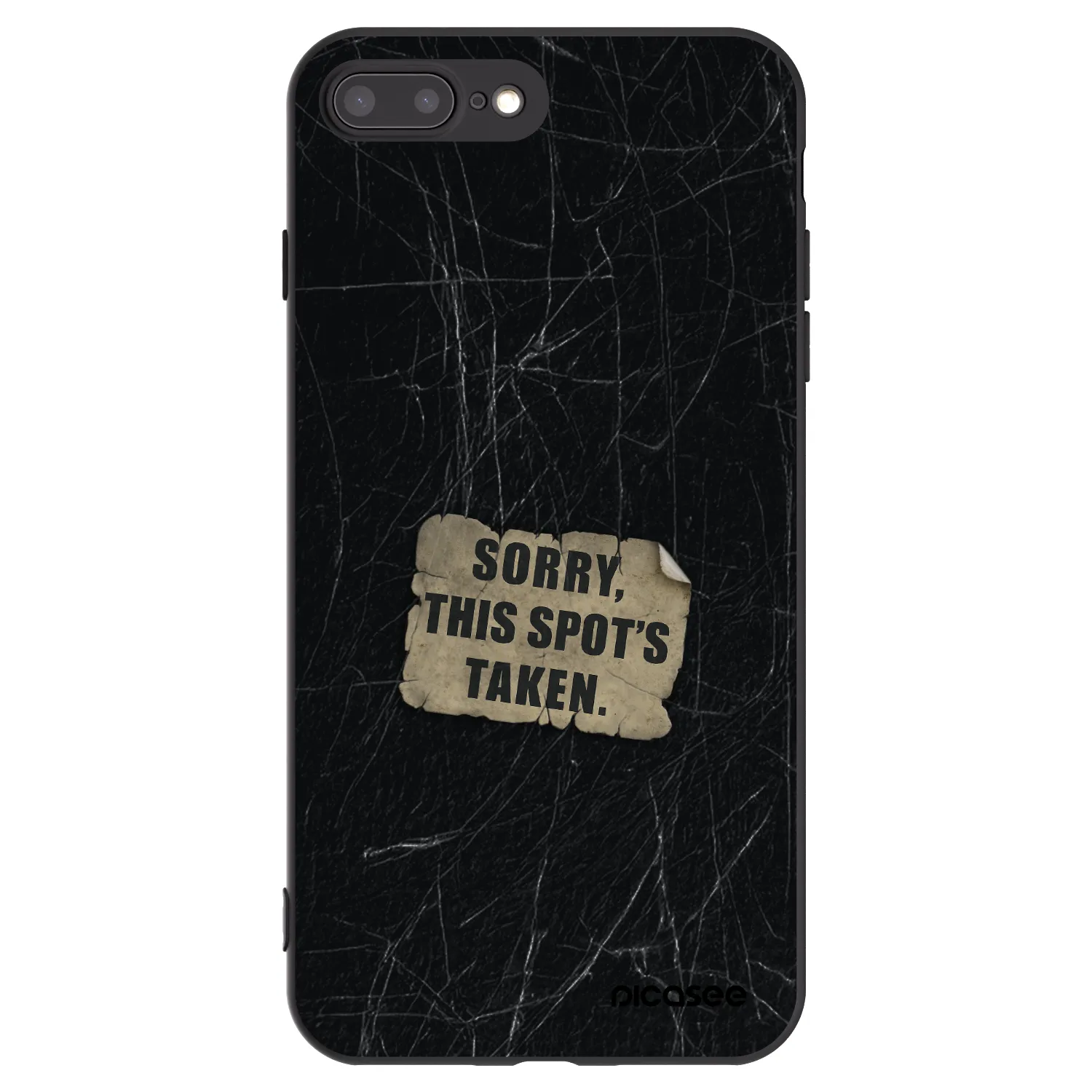 Picasee silikonski črni ovitek za Apple iPhone 8 Plus - SORRY