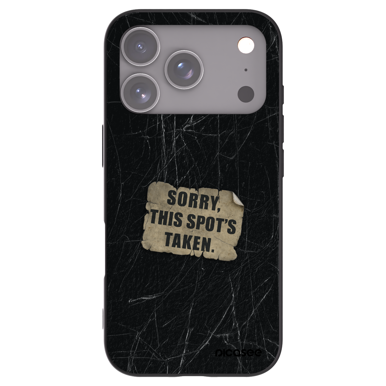 Picasee silikonski črni ovitek za Apple iPhone 17 Pro - SORRY