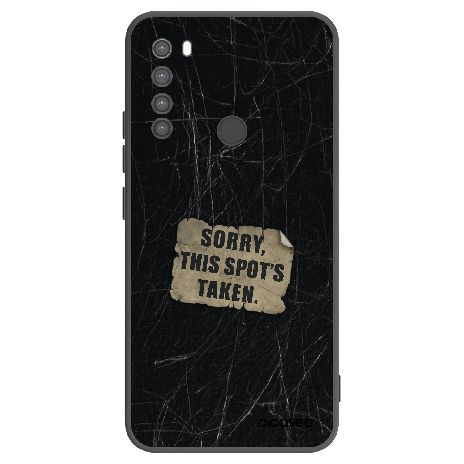 Picasee silikonski črni ovitek za Xiaomi Redmi Note 8 - SORRY
