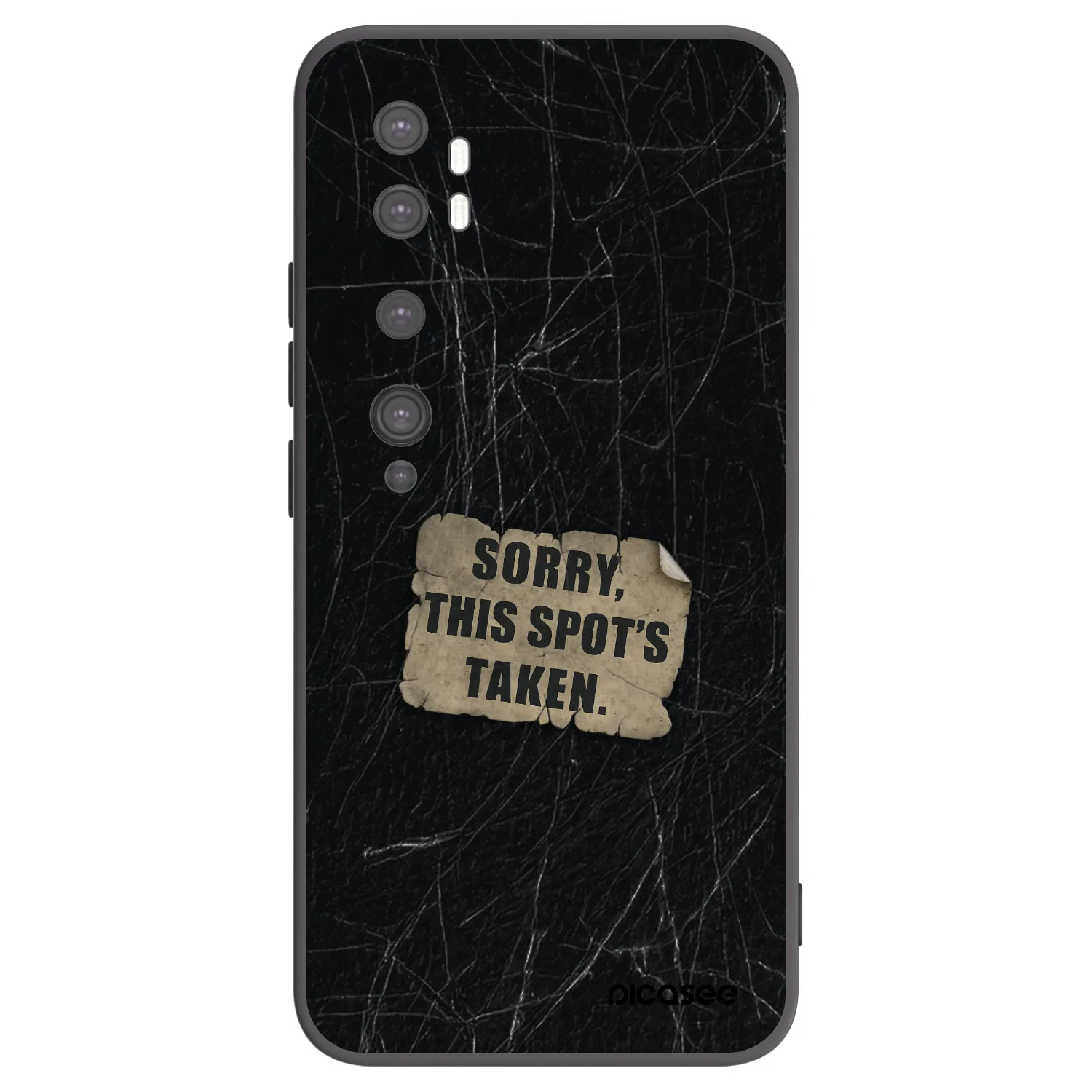 Picasee silikonski črni ovitek za Xiaomi Mi Note 10 (Pro) - SORRY