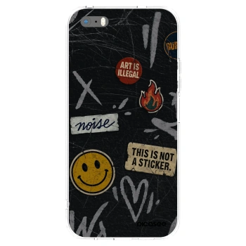 Picasee silikonski prozorni ovitek za Apple iPhone 5/5S/SE - STICKERS x TAGS