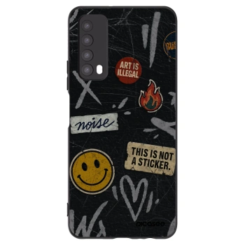 Picasee silikonski črni ovitek za Huawei P Smart 2021 - STICKERS x TAGS