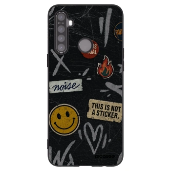 Picasee silikonski črni ovitek za Realme 5 - STICKERS x TAGS