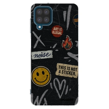 Picasee silikonski prozorni ovitek za Samsung Galaxy A12 A125F - STICKERS x TAGS