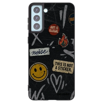 Picasee silikonski črni ovitek za Samsung Galaxy S21+ 5G G996F - STICKERS x TAGS