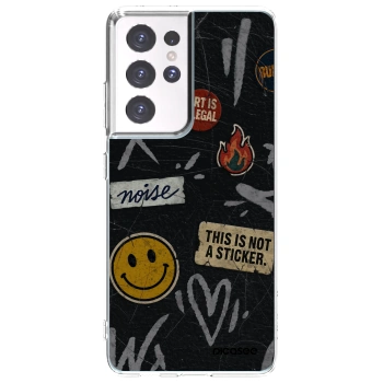 Picasee silikonski prozorni ovitek za Samsung Galaxy S21 Ultra 5G G998B - STICKERS x TAGS