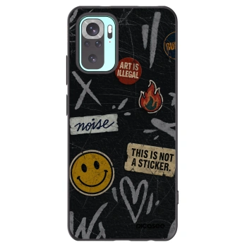 Picasee silikonski črni ovitek za Xiaomi Redmi Note 10 Pro - STICKERS x TAGS
