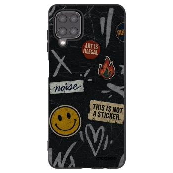 Picasee silikonski črni ovitek za Samsung Galaxy M12 M127F - STICKERS x TAGS
