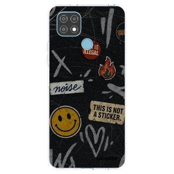 Picasee silikonski prozorni ovitek za Realme C21 - STICKERS x TAGS