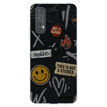 Picasee silikonski prozorni ovitek za Realme 7 - STICKERS x TAGS