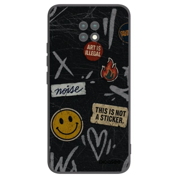 Picasee silikonski črni ovitek za Xiaomi Redmi Note 9T - STICKERS x TAGS
