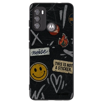 Picasee silikonski črni ovitek za Motorola Moto G60 - STICKERS x TAGS