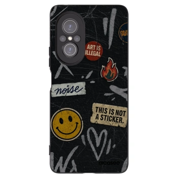 Picasee silikonski črni ovitek za Huawei Nova 9 SE - STICKERS x TAGS
