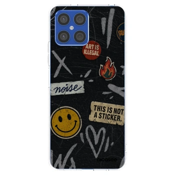 Picasee silikonski prozorni ovitek za Honor X8 4G - STICKERS x TAGS