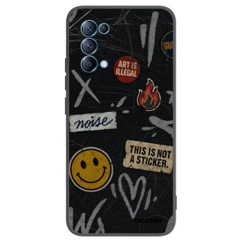 Picasee silikonski črni ovitek za OPPO Reno 5 5G - STICKERS x TAGS