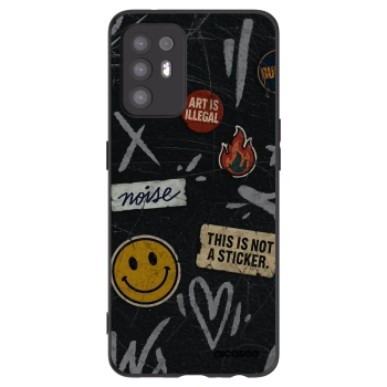 Picasee silikonski črni ovitek za OPPO A94 5G - STICKERS x TAGS