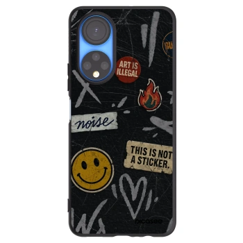 Picasee silikonski črni ovitek za Honor X7 - STICKERS x TAGS