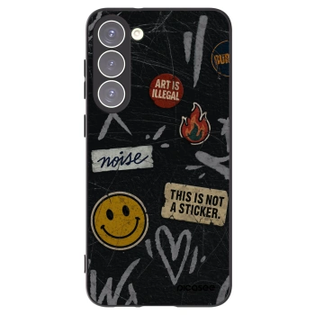 Picasee silikonski črni ovitek za Samsung Galaxy S23+ 5G - STICKERS x TAGS