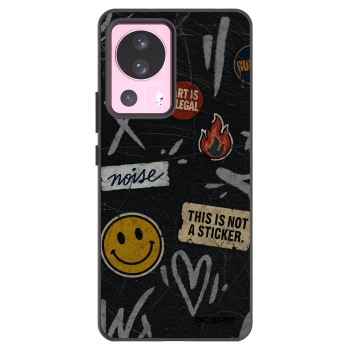 Picasee silikonski črni ovitek za Xiaomi 13 Lite - STICKERS x TAGS
