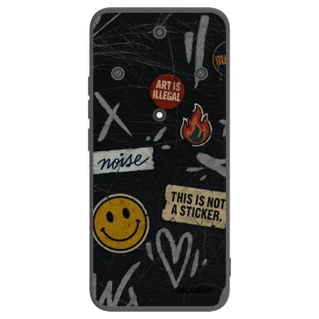 Picasee silikonski črni ovitek za Honor Magic5 Lite 5G - STICKERS x TAGS
