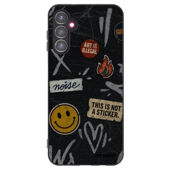 Picasee silikonski črni ovitek za Samsung Galaxy A14 5G A146P - STICKERS x TAGS