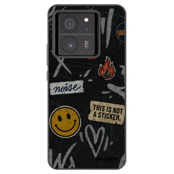 Picasee silikonski črni ovitek za Xiaomi 13T Pro - STICKERS x TAGS