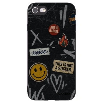 Picasee silikonski črni ovitek za Apple iPhone 7 - STICKERS x TAGS