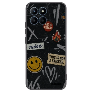 Picasee silikonski črni ovitek za Honor 70 Lite - STICKERS x TAGS