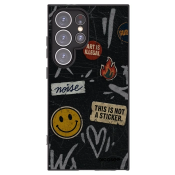 Picasee silikonski črni ovitek za Samsung Galaxy S24 Ultra S928B 5G - STICKERS x TAGS