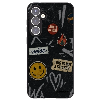 Picasee silikonski črni ovitek za Samsung Galaxy S23 FE S711B - STICKERS x TAGS